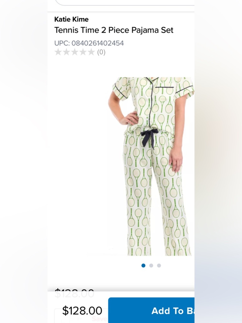 Katie Kime Women's Tennis Time 2-Piece Pajama Set